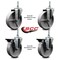 Service Caster 5 Inch Semi Steel 12 MM Threaded Stem Caster Set 2 Brakes SCC SCC-TS20S515-SSR-M1215-2-PLB-2 - alternate 4